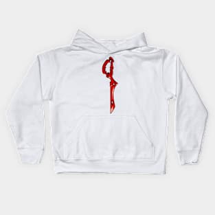 Scissor Blade (red) Kids Hoodie